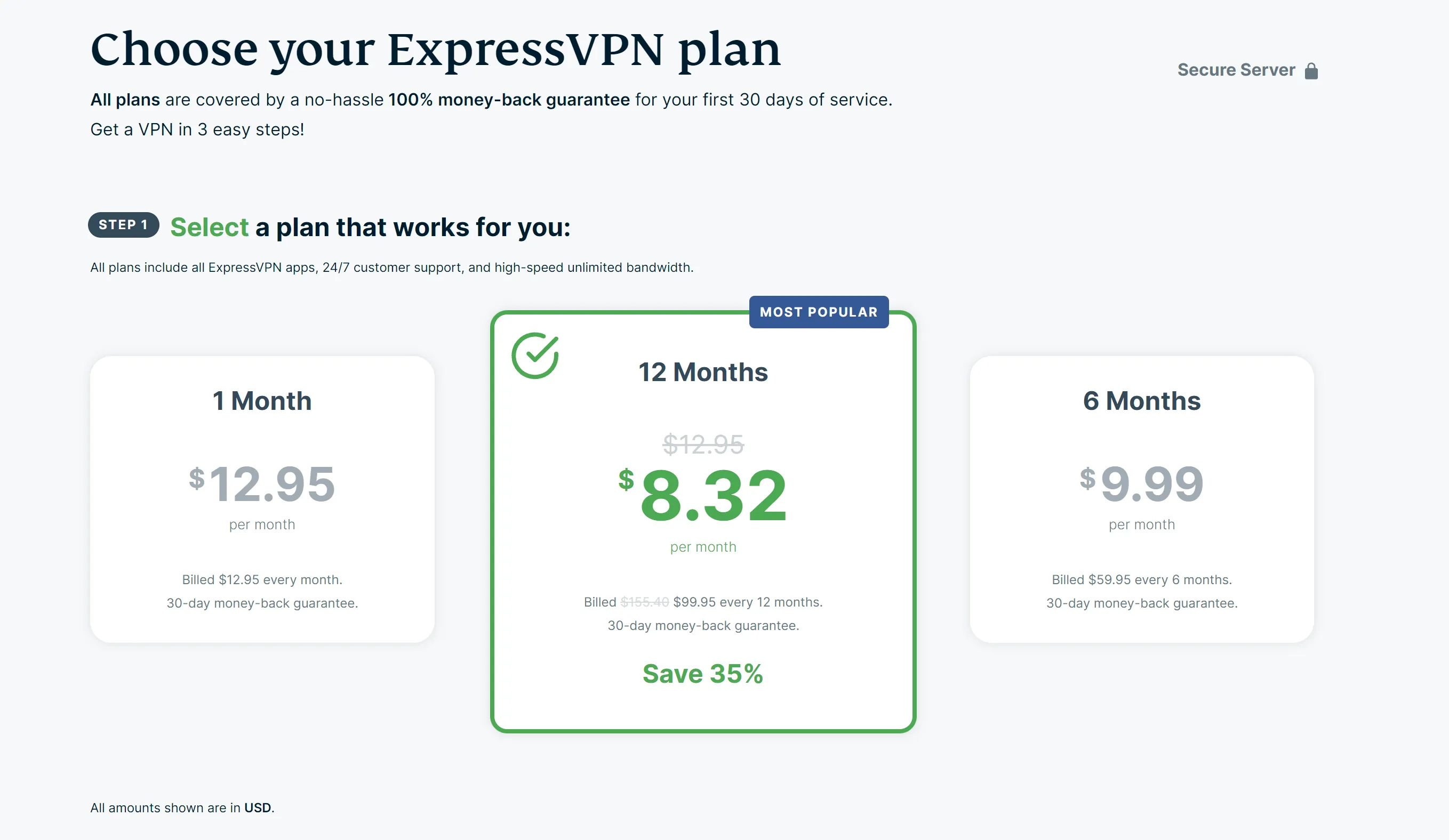 ExpressVPN pricing