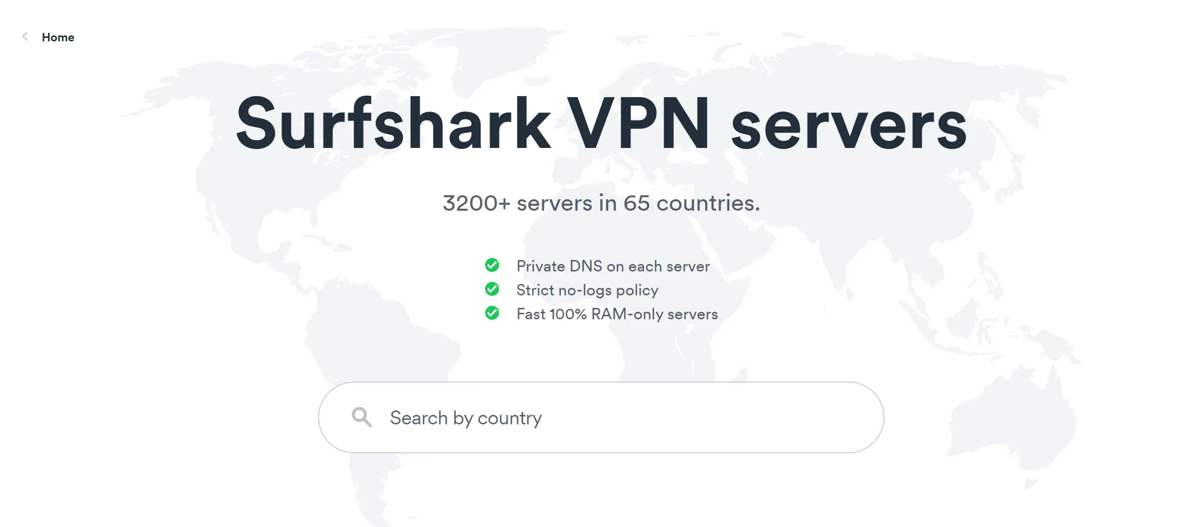 Surfshark servers