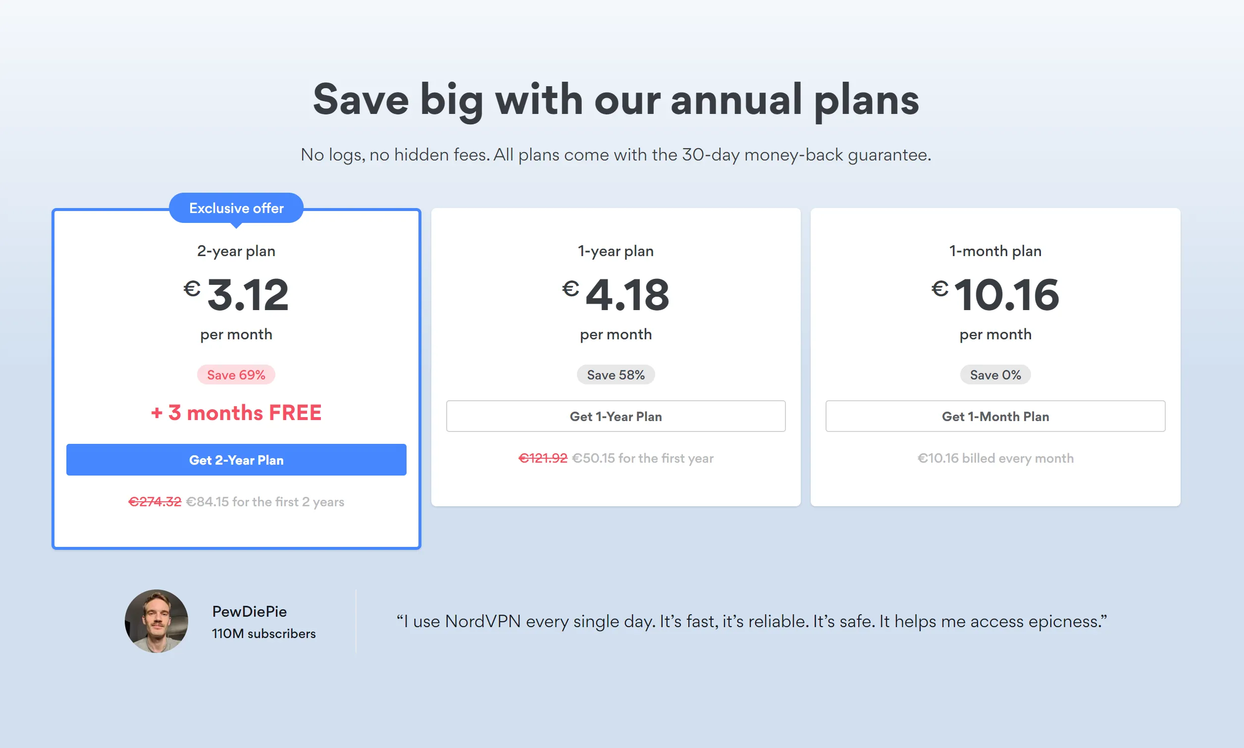 NordVPN pricing