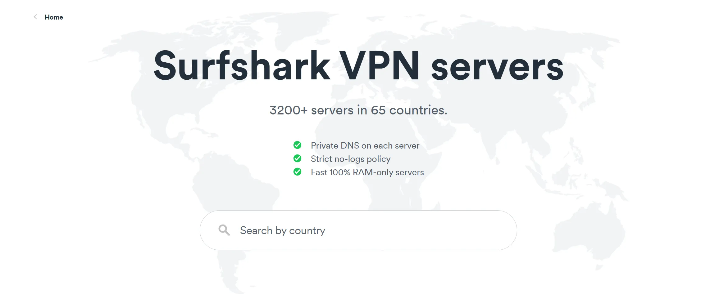 Surfshark servers